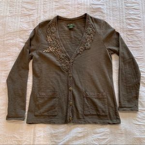 Eddie Bauer Embroidered Cardigan